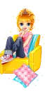 sitting blonde doll