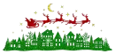 santa in the sky