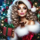 Beautiful Woman blowing Kisses