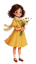 girl holding flowers