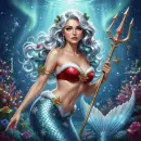 Christmas mermaid
