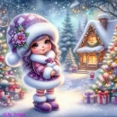 Cute Christmas girl
