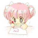 pink girl drawing