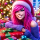 Emo Christmas Girl