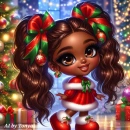 Cute little Christmas girl 