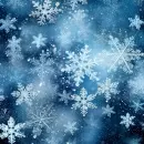 Blue Winter Snowflakes 