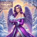 Purple Christmas Winter Angel