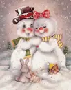 snowman couple
