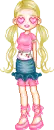 blonde doll in love