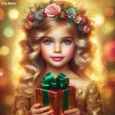 Beautiful Child at Christmas