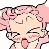 expressive pink girl