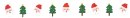 santa and christmas trees