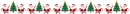 santa and christmas trees