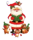 santa and friends