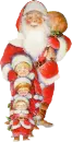 santa and children