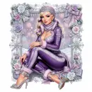 Purple Winter Girl