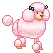 fluffy pink poodle