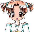 happy pigtails anime girl