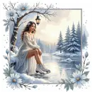 Winter ice skating