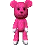 3d pink teddy bear nod