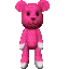 3d pink teddy bear