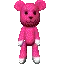 3d pink teddy bear