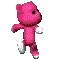 3d pink teddy bear running wild