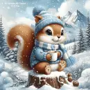 Cute Winter Squirrel
