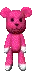 3D pink teddy bear dissapointed