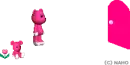3D pink bear love letter