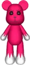 3D pink teddy bear closing her eyes