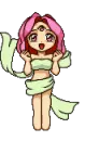 jumping anime woman