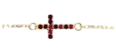 garnet cross bracelet