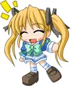 happy chibi anime girl