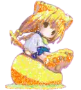 sparkle glitter cat anime girl