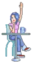 sitting and waving doll