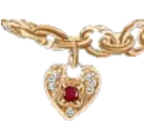 garnet heart necklace