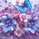 flowers and butterflies