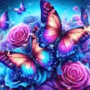flowers and butterflies