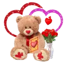 valentine bear plushie