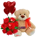 valentine bear plushie