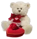 valentine bear plushie