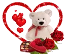 valentine bear plushie
