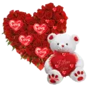 valentine bear plushie