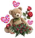 valentine bear plushie