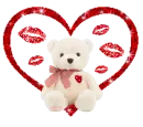 valentine bear plushie