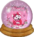 be my valentine snow globe