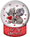 be my valentine koala snow globe