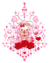 bunny, hearts and roses