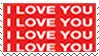 I love you stamp